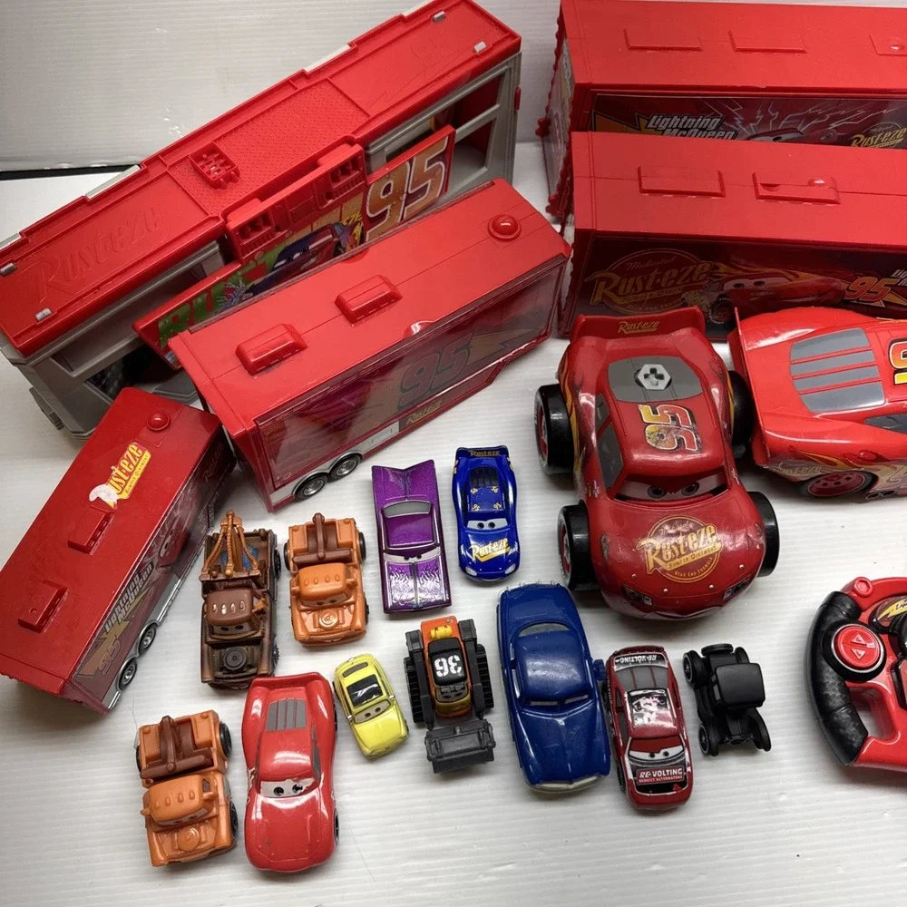 Large Lot Of Disney Pixar The Cars Bundle Vintage Plastic & Diecast 20 Pcs